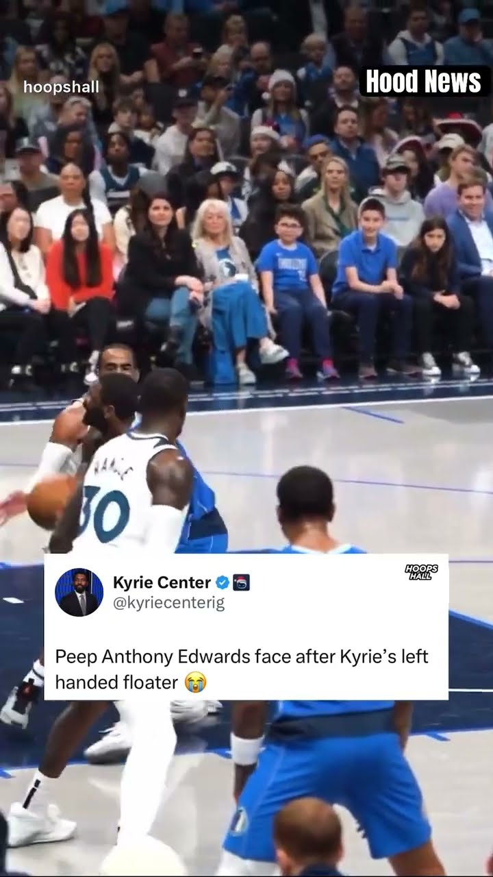Wait for the reaction #hoodnews #kyrieirving #dallasmavs #timberwolves #floater #basketball #HOW #i