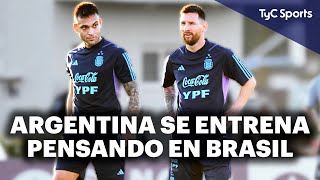 EL ENTRENAMIENTO DE LA SELECCIÓN ARGENTINA ⚽ MESSI ESTÁ OK, ¿DI MARÍA TITULAR? ¿LAUTARO O JULIÁN?