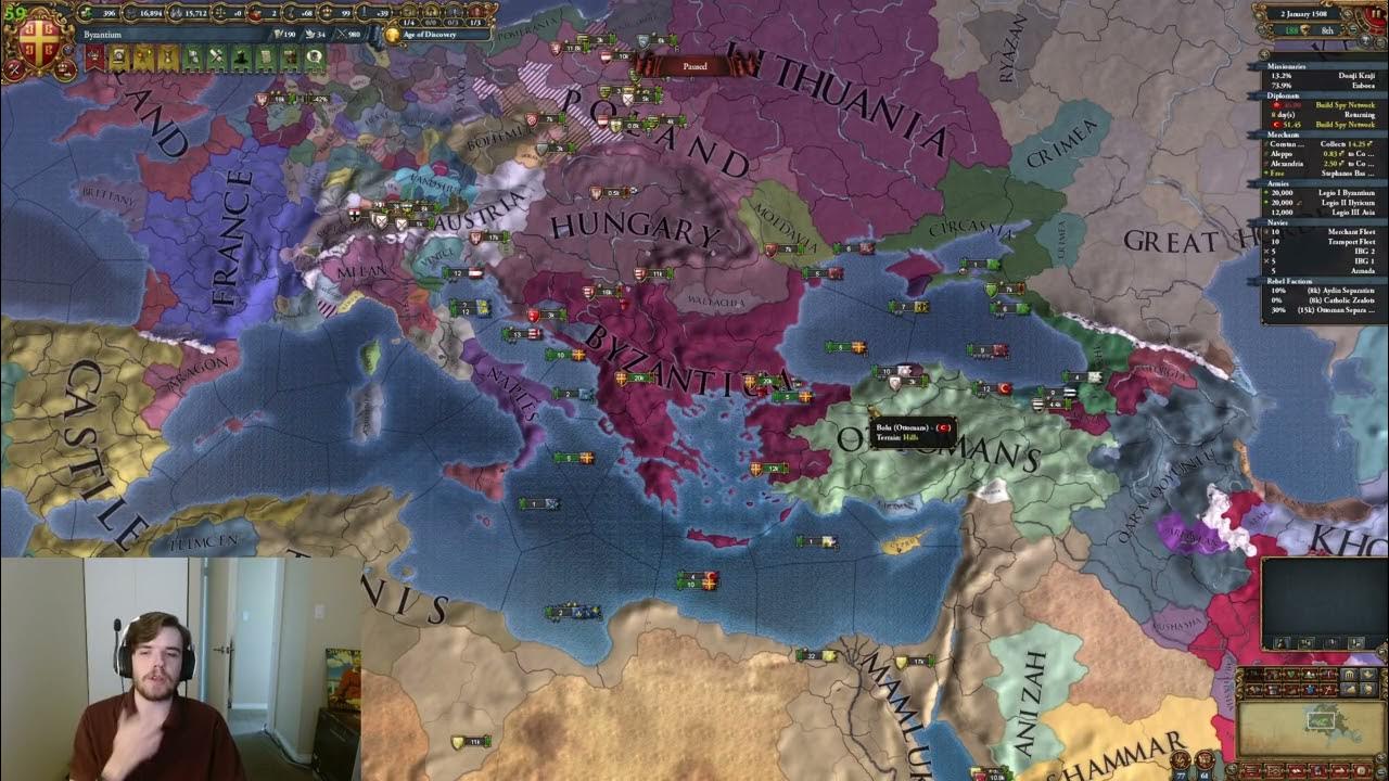 Eu4 byzantine restoration campaign part 5 youtube