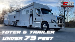 Bunk House Toterhome & Trailer Combo UNDER 75'