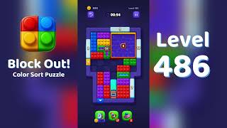 Block Out Level 486 Walkthrough 🧩 | All Levels Solution | Mini Boss