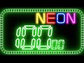 100 seconds colourful neon countdown timer  big numbers 