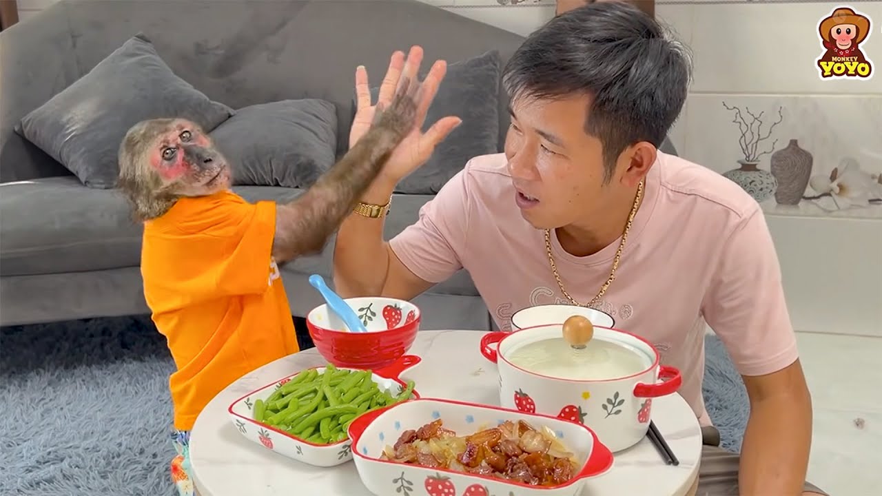 YoYo Jr goes to the market to prepare a sumptuous lunch for his dad.