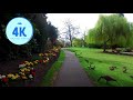 4K Virtual Walk - Flowers, Trees, Lake and Ducks - Victoria British-Columbia