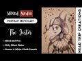 How to Sketch A Jester Using 3 Supplies On Watercolor Paper