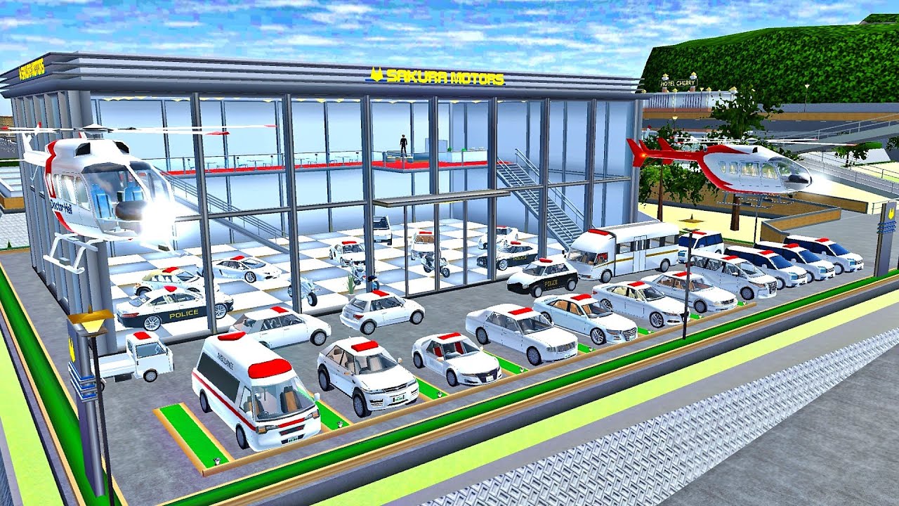 BUILDING A POLICE CAR AT SAKURA MOTORS - COLLECTION ALL POLICE CARS 🚓🚔🚍