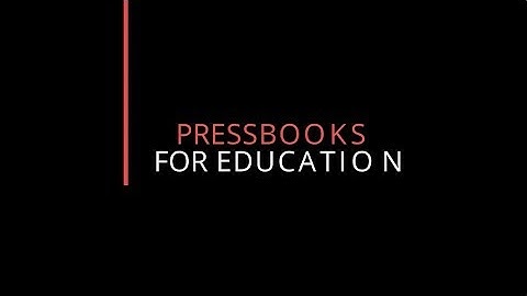 PressbooksEDU Intro Video