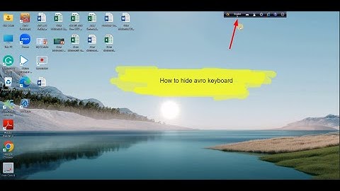 How to hide Avro Keyboard । Jump to system tray
