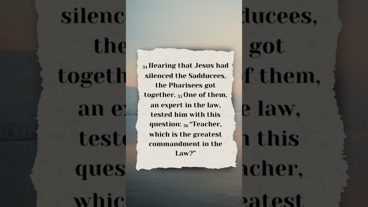 Matthew 22:34-40 🙏🏼 #christianpodcast #scripture #jesus #holyweek #easter #dailyprayer