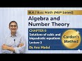 Algebra and number theory 111.solutions of cubic,biquadratic Equations Cardon method Example 3,4 BSc