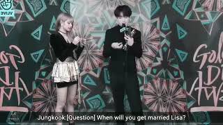 jungkook and Lisa interview  #kooklisa #bts screenshot 5