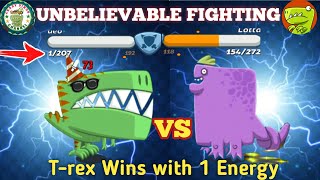 Crazy dino park Unbelievable fighting of T-rex max wins | CrazyDinos screenshot 5