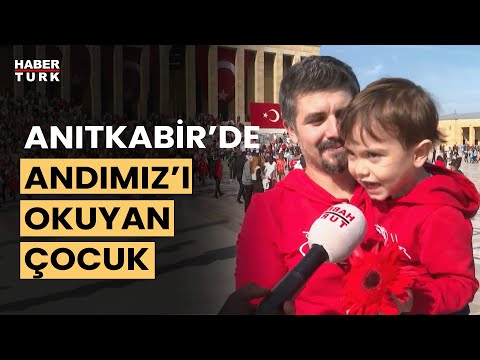 Anıtkabir'de Andımız'ı okuyan çocuk sosyal medyada gündem oldu!