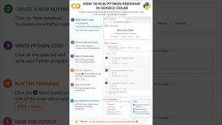 How to Run Python Program in Google colab