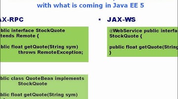 Module 13.2: JAXRPC vs. JAXWS