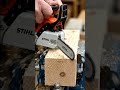 Mini Chainsaw vs Wood 🪵🔥 Satisfying Cutting ASMR #shorts