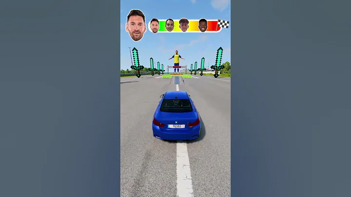 🤩CR7 Vs Messi Vs Vinicius Jr Vs Lamine Yamal Vs ScoobyDoo⚡Race Challenge! #simulator #shorts #beamng