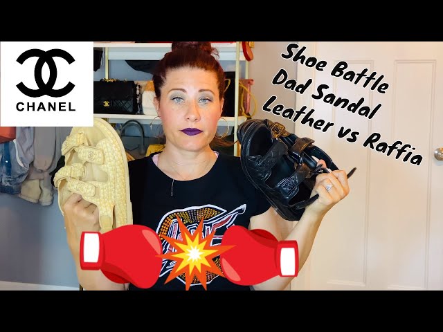 Chanel Dad Sandal Review, Raffia vs Leather