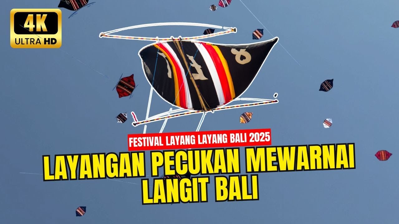 FESTIVAL LAYANG-LAYANG PECUKAN BALI 2025 | DRONE VIEW di Pantai Padang Galak Denpasar Timur