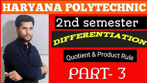 Haryana polytechnic//hsbte// Applied maths-2// differentiation part -3// 2nd semester// hsbte update