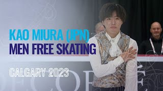Kao MIURA (JPN) | Men Free Skating | Calgary 2023 | #WorldJFigure