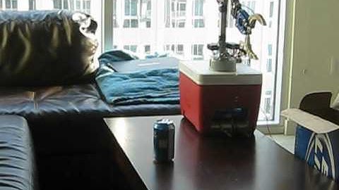 Homemade Basic Stamp 2 Robot Arm Beer Cooler