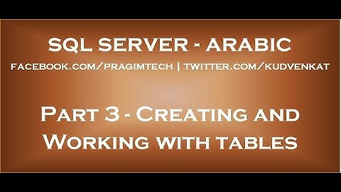 Creating and Working with tables in arabic
