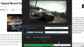 NFS World Boost Hack