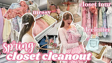 coquette spring closet clean out & closet tour ⋆౨ৎ˚⟡˖ ࣪