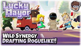 New Wild Synergy Drafting Roguelike!! | Let's Try Lucky Mayor