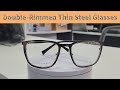 Doublerimmed thin steel glasses  business eyeglass frames  ready goods