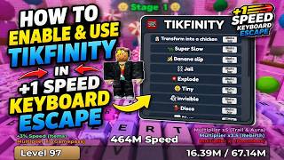 How To Enable & Use TIKFINITY In +1 Speed Keyboard Escape | Roblox screenshot 3
