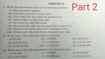 RS Aggarwal Math Class 6 exercise 1A ।। Class 6 exercise 1A RS Aggarwal math ।। Class 6 ex 1A part 2