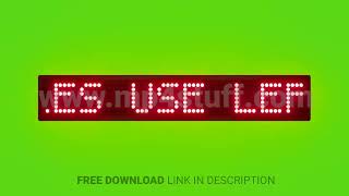Heavy Vehicles Use Leftmost Lane Only Scrolling Red Dot Matrix Led Text Animation On Green Screen Se