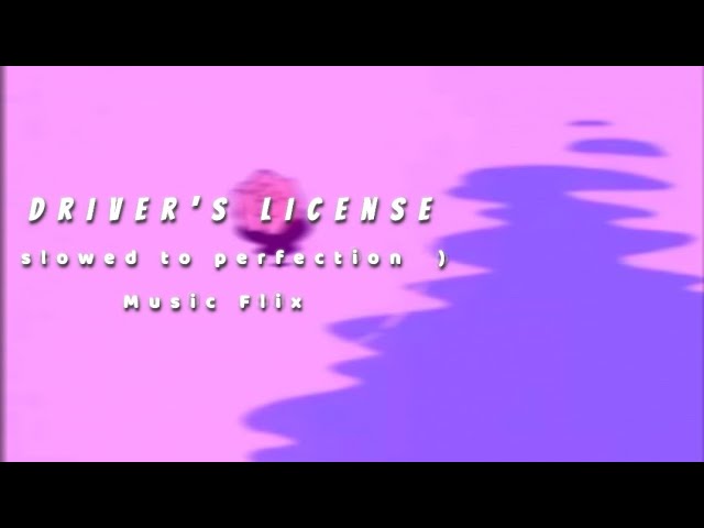 Driver's license [ slowed to perfection ]