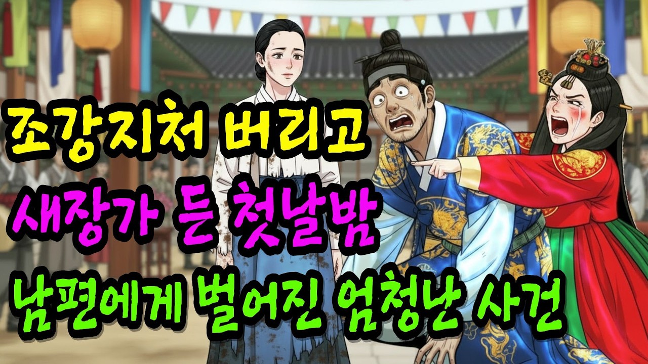 아픈 조강지처 버리고 새장가 든 첫날밤 남편에게 벌어진 엄청난 사건 |창작소설|야담|옛날이야기