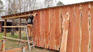 These Cedar Boards Made A PERFECT Shed Wall