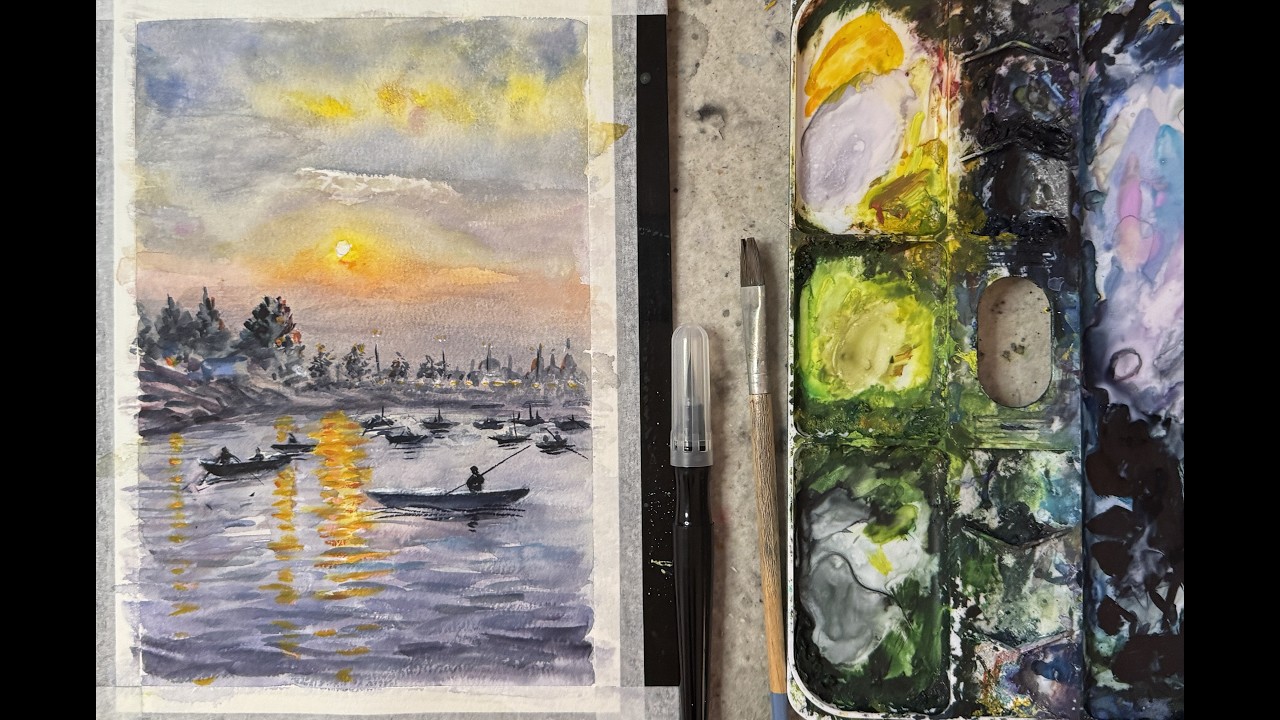 水彩风景画Watercolor Landscape 수채화풍경260602 - YouTube