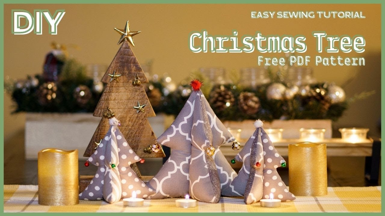 Fabric Christmas Bell Christmas Tree Ornament Sewing Pattern & VIDEO  Tutorial PDF Easy DIY Holiday Decor Gift to Sew Beginners Sewing 