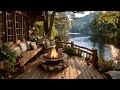 Morning Ambience At The Lakeside Cabin Summer Porch Campfire Nature Sounds For Relaxation Study Morning Ambience At The Lakeside Cabin Summer Porch Campfire Nature Sounds For Relaxation Study