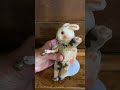 Antique rabbit squeaky toy easter collectable
