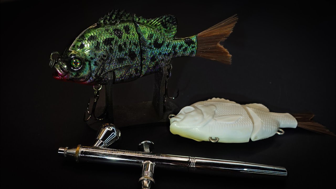 Crappie Pattern Swimbait Painting Tutorial // Easy Lure Pattern - YouTube