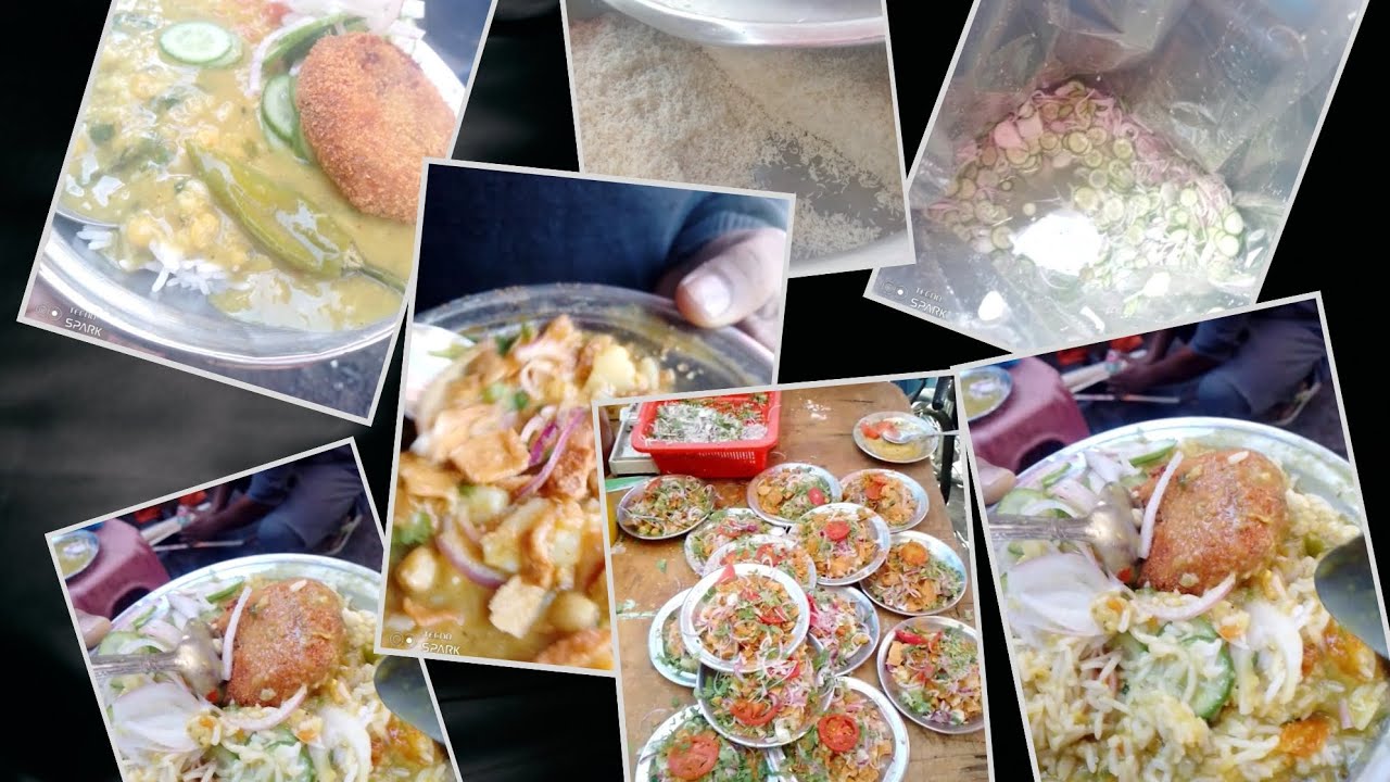 Karachi sadar ki famous chana chaat and yummy dal chawal 😋😋