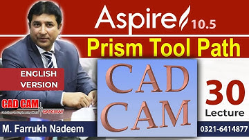 Prism Carve Tool Path in Aspire (Aspire Lecture 30) door M. Farrukh Nadeem | CAD CAM Gateway