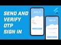 Sign up  register using phone with otp auth function in flutter