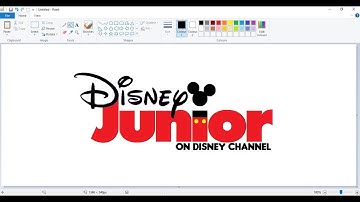 How to draw the Disney Junior on Disney Channel logo using MS Paint | How to draw on your computer