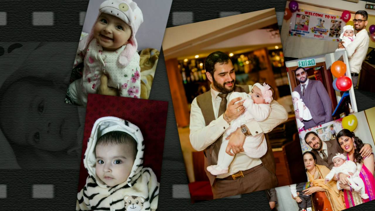 ANAYA's first birthday party slideshow with punjabi and
