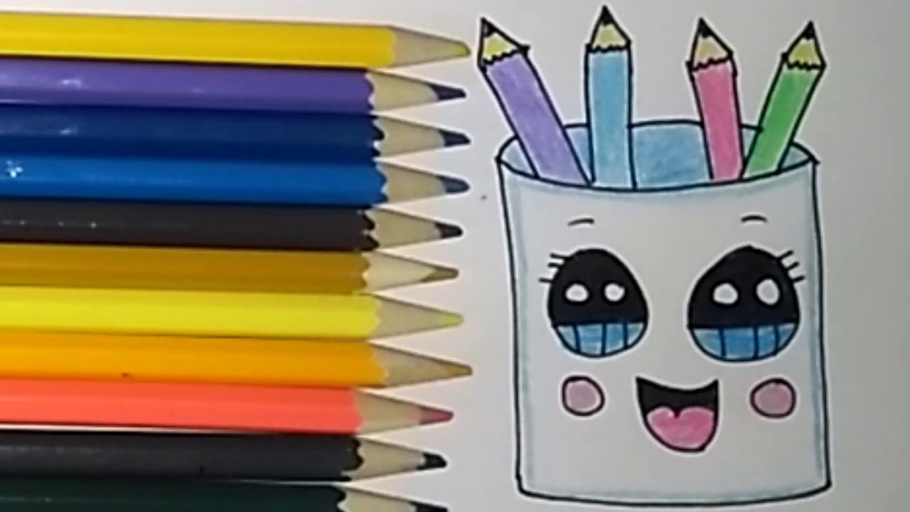 رسم علبة الوان للاطفال|رسومات اطفال|draw easy color for kids - YouTube