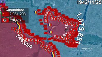 Battle of Stalingrad using Google Earth Remastered
