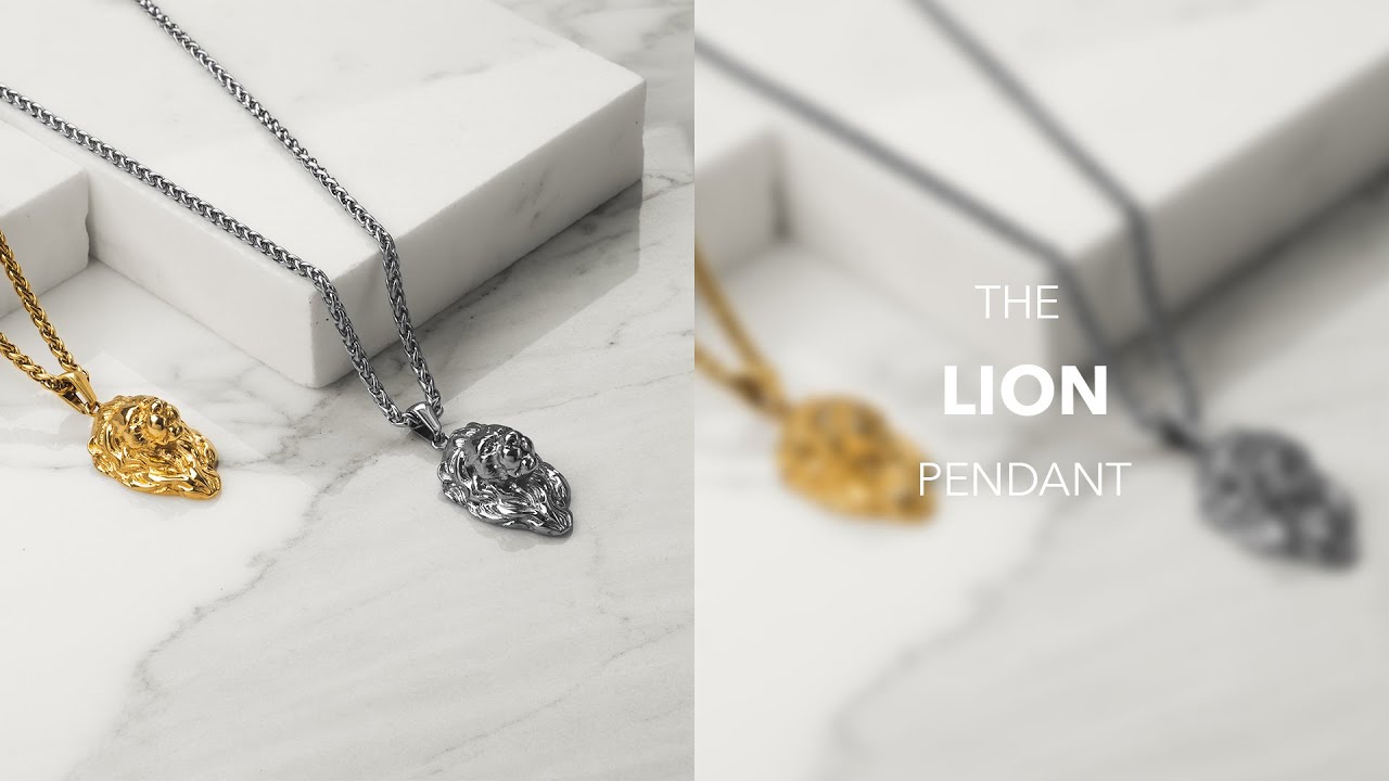 Gold Lion Pendant Necklace - Best Gift For Him Jewelry Review LUGUS JEWELRY